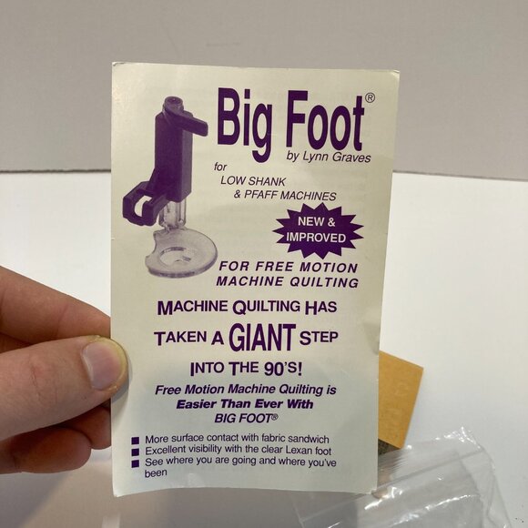 The Original Big Foot for Free Motion Machine Quilting ~ For Low Shank & Pfaff - Picture 3 of 9